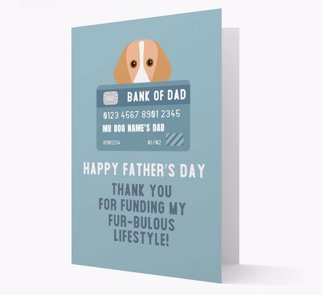 Personalized 'Bank of Dad' Card with {breedFullName} Icon